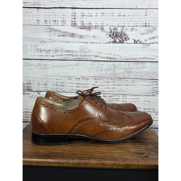 Stacy Adams Brown Leather Wingtip Oxford Dress Shoes Men's size 13 READ - Picture 5 of 10